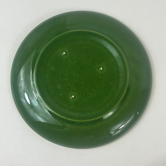 Bauer Los Angeles Pottery Salad Plate Green Vtg 60s Replacement Ceramic Glazed - Picture 2 of 4